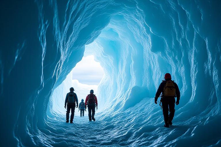 Spedizione guidata in grotta di ghiaccio